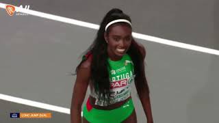 Evelise Veiga Portugal Long Jump  European Indoor 2023 Qualifying Round [upl. by Pavla]