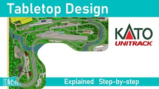 121  N Scale Tabletop layout design with KATO UNITRACK [upl. by Adalbert]