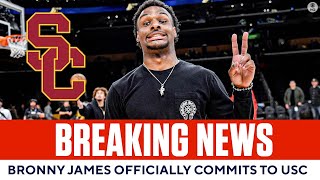 Bronny James officially commits to USC I CBS Sports [upl. by Aluk]