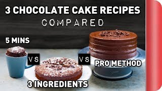 3 Chocolate Cake Recipes COMPARED Ft Rosanna Pansino  Sorted Food [upl. by Dorita]