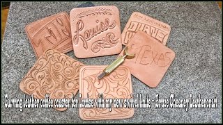 Leathercraft Leather carving for beginners  leather craft ideas [upl. by Orabelle]