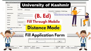 BEd Distance Mode  University of kashmir  Fill Application Form  202325 kashmiruniversity [upl. by Nivlag]