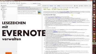 Lesezeichen mit Evernote speichern und verwalten  Web Clipper Tutorial deutsch [upl. by Anilahs]