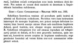 Ex S Congr SRUI Decisio De Receptione Haereticorum Conversorum 20 Nov 1878 ProLateranus [upl. by Suh313]