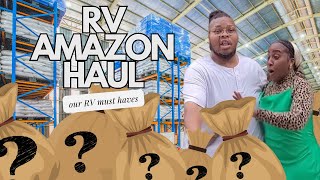 RV Goodie Haul  Amazon Edition l Look At What We Got l The Happy Hendersons VLOG [upl. by Enautna300]