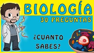 ☑️ 30 Preguntas sobre BIOLOGIA con opciones 🔬🐇​🧫​  ¿Sabrás todas  TRIVIA [upl. by Vtehsta]