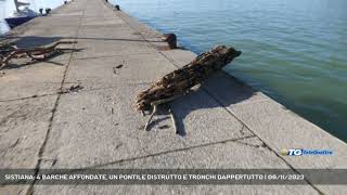 SISTIANA 4 BARCHE AFFONDATE UN PONTILE DISTRUTTO E TRONCHI DAPPERTUTTO  06112023 [upl. by Triny]