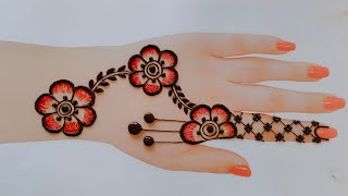 Back Hand Mehndi Designs Simple arabic  New Easy Mehndi Designs  Beautiful Easy Mehndi Design 2023 [upl. by Wickman]