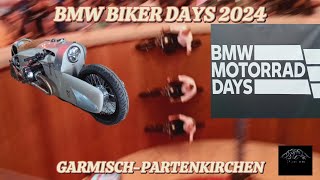 BMW BIKER DAYS GARMISCHPARTENKIRCHEN Part 1Motodrome Futuristic Oldtimers and Burnouts [upl. by Ahsilahs]