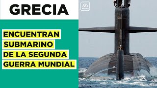 Encuentran submarino de la Segunda Guerra Mundial Buzos lo registran en Grecia [upl. by Aseeral]