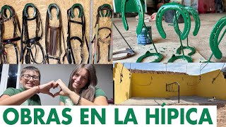 VLOG  Un día en la Hípica🐎🛠️ Nuevo Guadarnés🤔😱 Obras en la Hípica🚧 Reciclamos Herraduras♻️ [upl. by Nuawad]