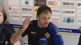 Pressekonferenz der TuS Koblenz nach dem Spiel gegen Schott Mainz [upl. by Kazue178]