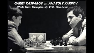 GARRY KASPAROV vs ANATOLY KARPOV  World Chess Championship 1990 20th Game Best Chess Game [upl. by Rai]