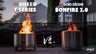 Which Smokeless Fire Pit Is Best  Breeo YSeries vs Solo Stove Bonfire 20 [upl. by Ayanat]