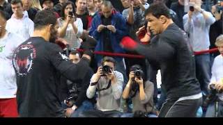 Fight News UFC 140 Open Workout  Nogueira vs Mir [upl. by Ressan]