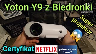 Test projektora Led z Biedronki Yoton Y9 z certyfikatem Netflix Prime Video [upl. by Jermain15]