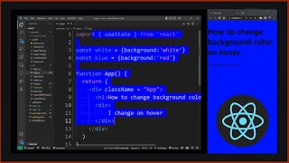 React Change Background Color Dynamically on Hover mouse over  onMouseEnter event [upl. by Shulman364]