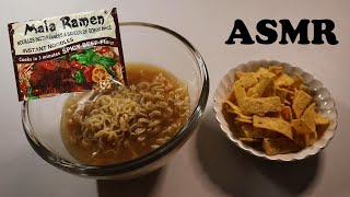 MALA RAMEN SPICY BEEF amp CORN CHIPS ASMR MUKBANG [upl. by O'Doneven]