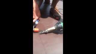 How to weld PVC flat roof membrane [upl. by Tomi]