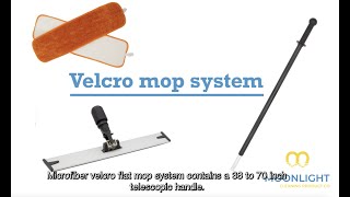 Velcro Flat Mop System Advantages  Clean office floor and wall with microfiber flat mop [upl. by Ringe]