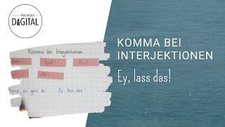 Komma bei Interjektionen  schnell erklärt [upl. by Raimes]