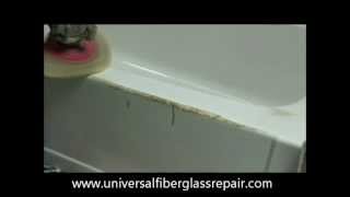 How To Repair Fiberglass Tubswmv [upl. by Alemac]