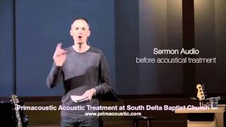 Primacoustic Acoustic Treatment Before and After – Sermon Audio  Full Compass [upl. by Gona]