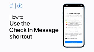 How to use the Check In Message shortcut on iPhone or iPad  Apple Support [upl. by Ahtnama631]