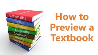 How to Preview a Textbook Reading [upl. by Ellenwad3]