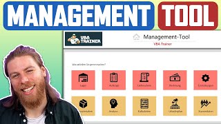 ManagementTool Navigation Auftragsübersicht Dashboard Urlaubsplanung  Excel VBA [upl. by Gil811]