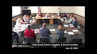 Select Board Finance Committee amp Berlin Boylston Regional School Committee 061024 [upl. by Busch203]