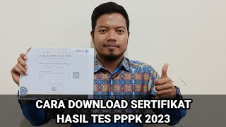 CARA DOWNLOAD SERTIFIKAT TES PPPK 2023 [upl. by Nuris10]