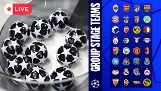 Sorteggio Champions League IN DIRETTA 🔴 I gironi di Napoli Inter Milan e Lazio [upl. by Kluge]