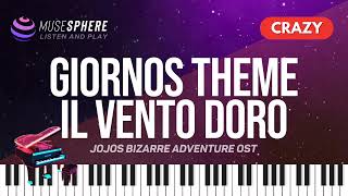 CRAZY Giornos Theme  il Vento Doro JoJos Bizarre Adventure Piano Sheet Music and Tutorials [upl. by Sabino]