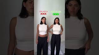 HACK VIRAL PARA TUS PANTALONES FLOJOS 😱✅☝🏼 style fashionhacks [upl. by Colinson]