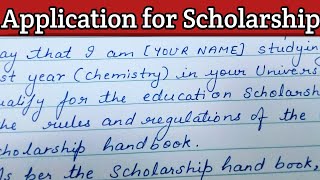 Application Letter For Scholarship  Application in English [upl. by Reilamag]