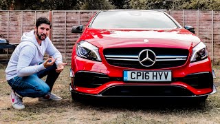 MERCEDES A45 AMG  Interior Exterior Detailed Overview  Exhaust Revs [upl. by Allison]