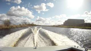 Coronet Playmate with Volvo Penta AQ170 full spead near Schiphol  GoPro [upl. by Juster]