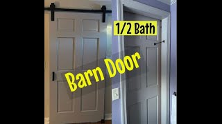 How to install a Barn Door for my 12 Bath diy [upl. by Atined]