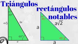 Triángulos rectángulos notables 30 60 90 y 45 45 90 [upl. by Brit]