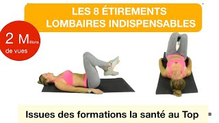 Les 8 étirements lombaires indispensables pour ne plus avoir mal au dos ancienne version test [upl. by Ronica668]