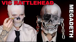 Turning Into Vic Rattlehead Epic Megadeth Makeup Magic [upl. by Alamap616]