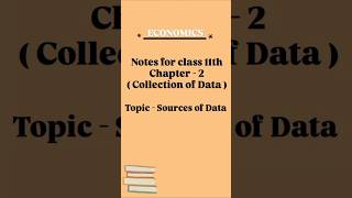 class 11th economics chapter  2  collection of data  topic  sources of dataeducationshortsssp [upl. by Kylen]