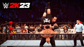 WWE 2K23 Under Taker Vs Brock Lesnar Full HD Intense Hardcore Match [upl. by Catlin925]