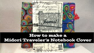 How to make a Midori Travelers Notebook Cover [upl. by Cuthburt]