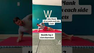 McGills Top 3 Core Exercises core fitness [upl. by Eilesor]