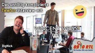 Das unnötig komplizierte TelefonInterview mit Wincent Weiss bei 890 RTL [upl. by Notneiuq]