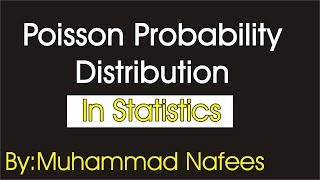 Poisson Probability Distribution  Probability and Statistics  in URDUHINDI [upl. by Besnard]