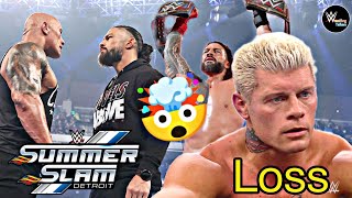 Roman vs Rock Summerslam 🤯  Cody Lost Wrestlemania 😥  6 pack ladder match ❤️ wwe wweindia [upl. by Inaflahk210]