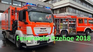 Großeinsatz Bullhorn amp viel Presslufthorn Einsatzfahrten Feuerwehr Itzehoe [upl. by Anuahsar]